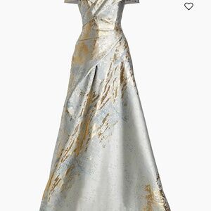 NWT Rene Ruiz Jacquard Off-The-Shoulder Gown Size 8